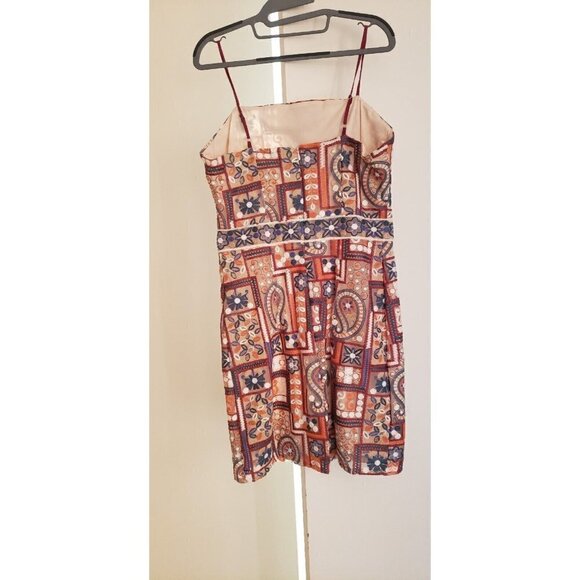 NWT $158 SAM EDELMAN EMBROIDERED STRAPPY SHEATH NUDE MULTI COLOR DRESS SIZE 10 - Picture 7 of 10